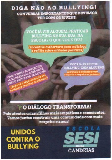 SESI Candeias dá exemplo com campanha contra o bullying nas ruas da cidade
