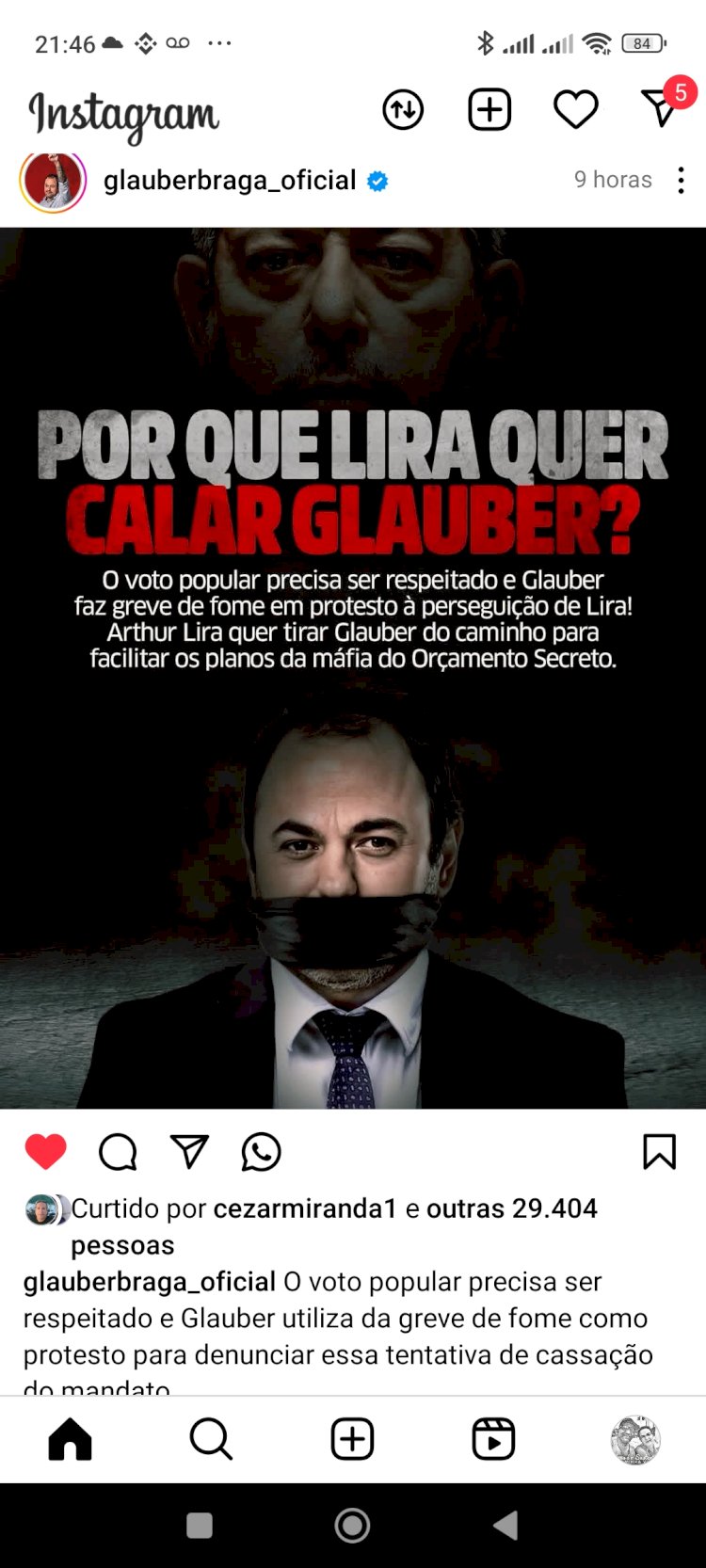 Glauber Braga Enfrenta o Centrão